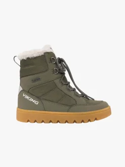 Børn VikingFootwear Støvler & Vinterstøvler-Viking Fleek Zip GTX Vinterstøvler, Pine/Olive