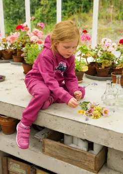 Børn VikingFootwear Overdele-Viking Funtime Hættetrøje, Plum