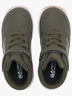 Sneakers|VikingFootwear Viking Hovet Mid 1V WP Sneakers, Olive/Red