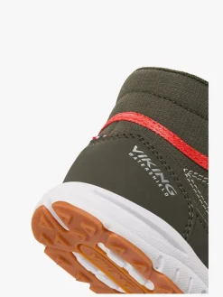 Sneakers|VikingFootwear Viking Hovet Mid 1V WP Sneakers, Olive/Red