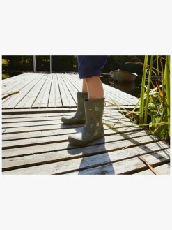 Gummistøvler|VikingFootwear Viking Indie Print Gummistøvler, Khaki/Linen Grøn/Brun