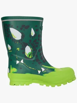 Børn VikingFootwear Gummistøvler-Viking Jolly Print Gummistøvler, Bottlegreen