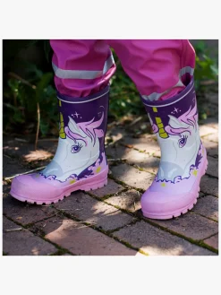 Børn VikingFootwear Gummistøvler-Viking Jolly Print Gummistøvler, Purple