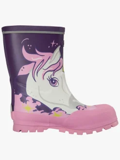 Børn VikingFootwear Gummistøvler-Viking Jolly Print Gummistøvler, Purple