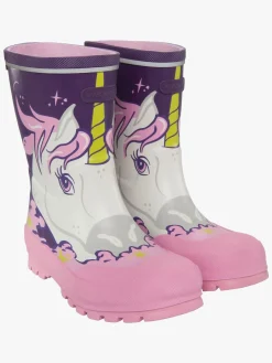 Børn VikingFootwear Gummistøvler-Viking Jolly Print Gummistøvler, Purple