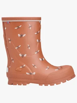 Børn VikingFootwear Gummistøvler-Viking Jolly Print Gummistøvler, Cognac/White
