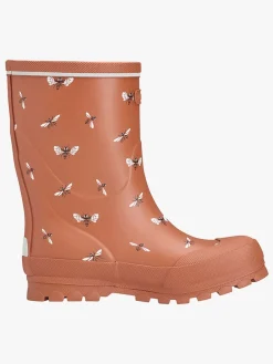 Børn VikingFootwear Gummistøvler-Viking Jolly Print Gummistøvler, Cognac/White