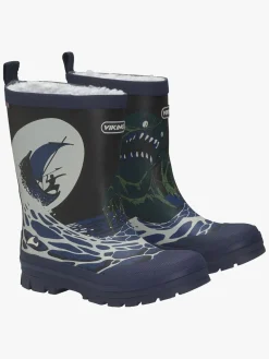 Gummistøvler|VikingFootwear Viking Jolly Print Thermo Forede Gummistøvler, Blue/Multi Blå/Grøn