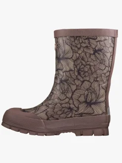 Gummistøvler|VikingFootwear Viking Jolly Thermo Print Forede Gummistøvler, Dusty Pink/Cream Lyserød/Beige