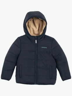 Fleecetøj|VikingFootwear Viking Playtime Vendbar Dynejakke/fleecetrøje, Navy Beige/Blå