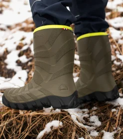 Børn VikingFootwear Gummistøvler-Viking Ultra Forede Gummistøvler, Khaki/Sort