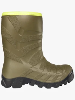 Børn VikingFootwear Gummistøvler-Viking Ultra Forede Gummistøvler, Khaki/Sort