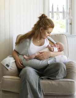 VinterBloom Graviditet-Vinter & Bloom Nordic Leaf Bumper Buddy Mild Green