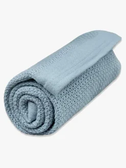 Børn VinterBloom Interiør-Vinter & Bloom Soft Grid Hæklet Babytæppe, Dim Blue