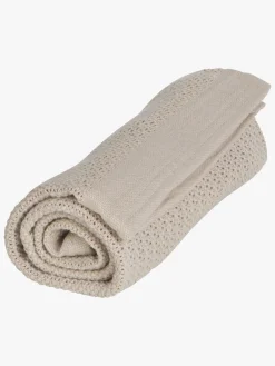 Børn VinterBloom Interiør-Vinter & Bloom Soft Grid Hæklet Babytæppe, Golden Sand