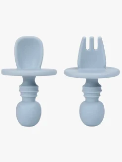 Spisetid|Virgel Tallerken & Bestik Silikone, Ether Blå