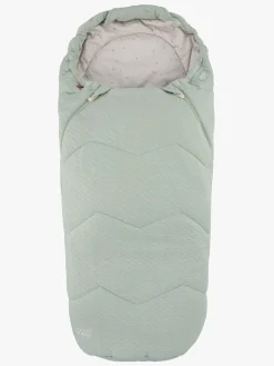 Køreposer|Voksi Breeze Light Kørepose, Dusty Green Footprints Grøn