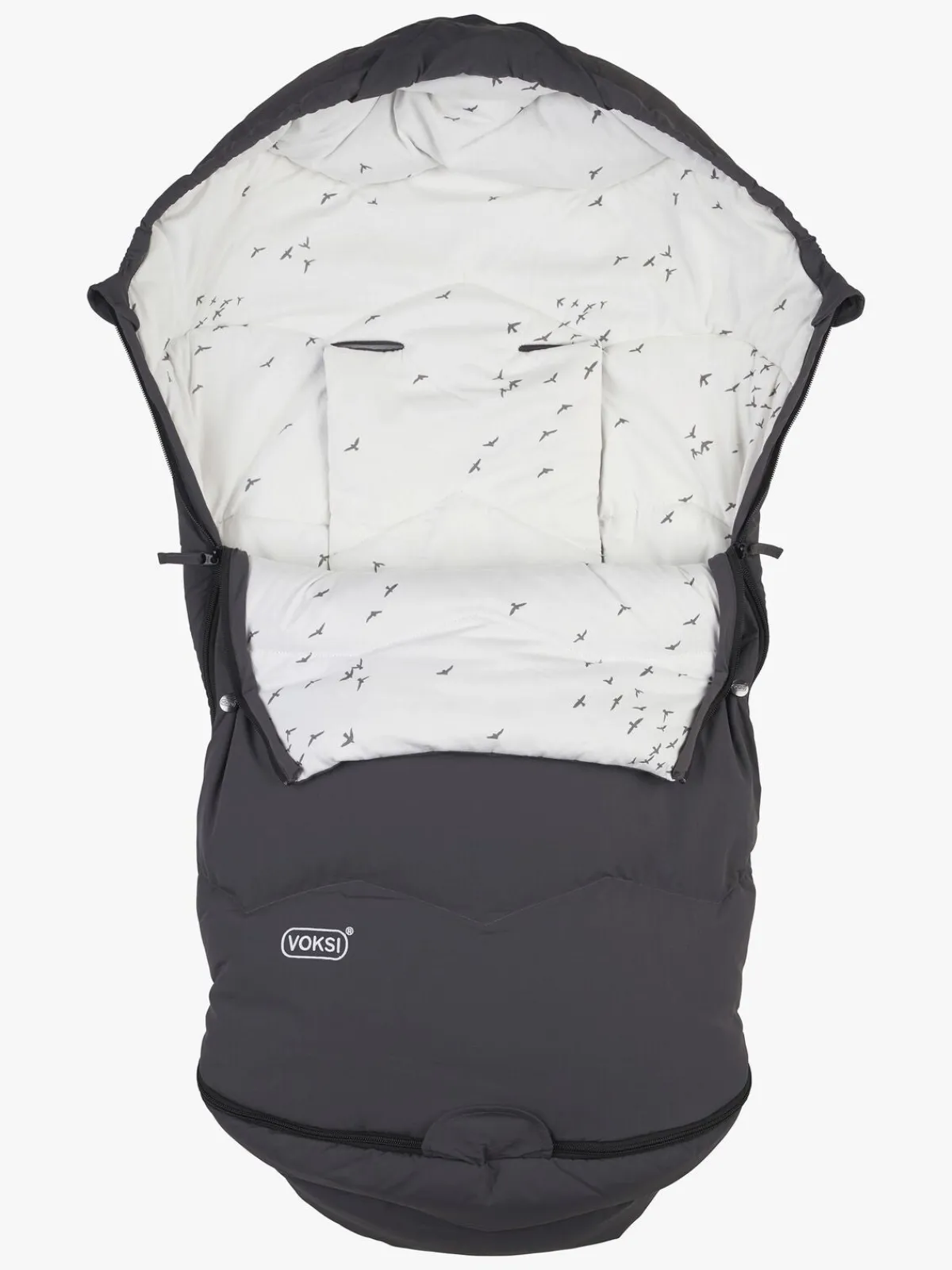 Voksi Køreposer-Explorer Kørepose, Grey Flying