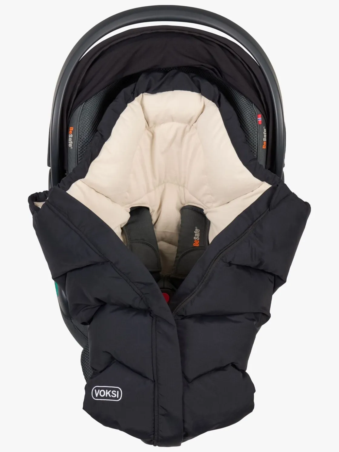 Køreposer|Voksi Move Kørepose, Black Solid Sort