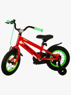 Cykler|Volare Rocky Cykel 12 Tommer, Rød Grøn/Rød