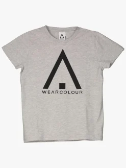 Overdele|WearColour Patch T-Shirt, Grey Melange