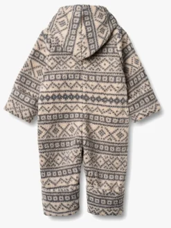 Fleecetøj|Wheat Allo Fleecedragt, Warm Sand Jaquard