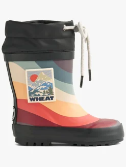 Børn Wheat Gummistøvler-Forede Gummistøvler, Rainbow Waves