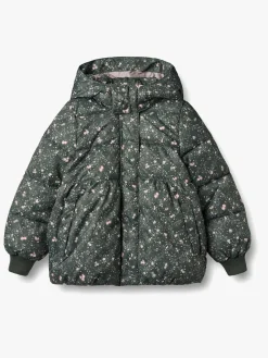 Vintertøj|Wheat Karla Dynejakke, Forest Lake Checked Flowers