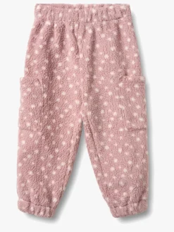 Fleecetøj|Wheat Suun Fleecebukser, Rosewood Dots