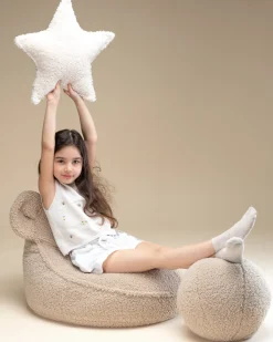 Børnemøbler|Wigiwama Bjørn Sækkestol, Biscuit