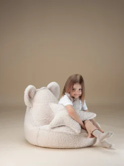 Børnemøbler|Wigiwama Bjørn Sækkestol, Cream White