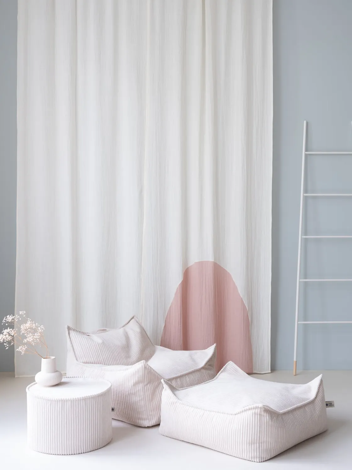 Børnemøbler|Wigiwama Kvadrat Puf, Marshmallow