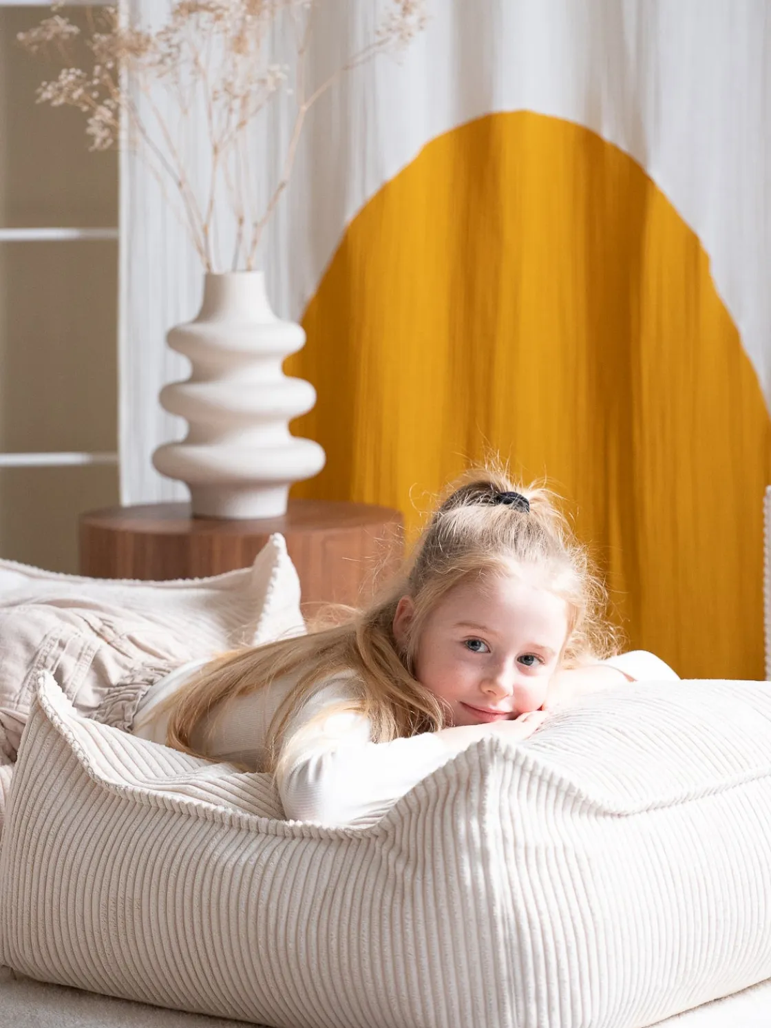 Børnemøbler|Wigiwama Kvadrat Puf, Marshmallow