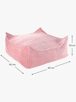 Børnemøbler|Wigiwama Kvadrat Puf, Pink Mousse