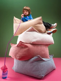 Børnemøbler|Wigiwama Kvadrat Puf, Pink Mousse