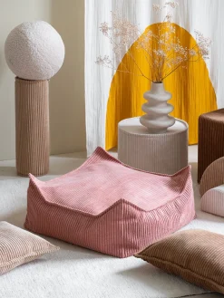 Børnemøbler|Wigiwama Kvadrat Puf, Pink Mousse