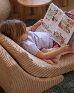 Børn Wigiwama Børnemøbler-Måne Lænestol, Brown Sugar