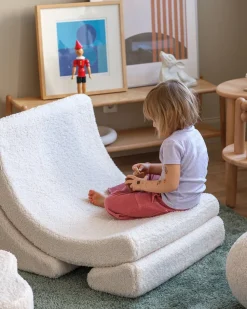 Børnemøbler|Wigiwama Måne Lænestol, Cream White