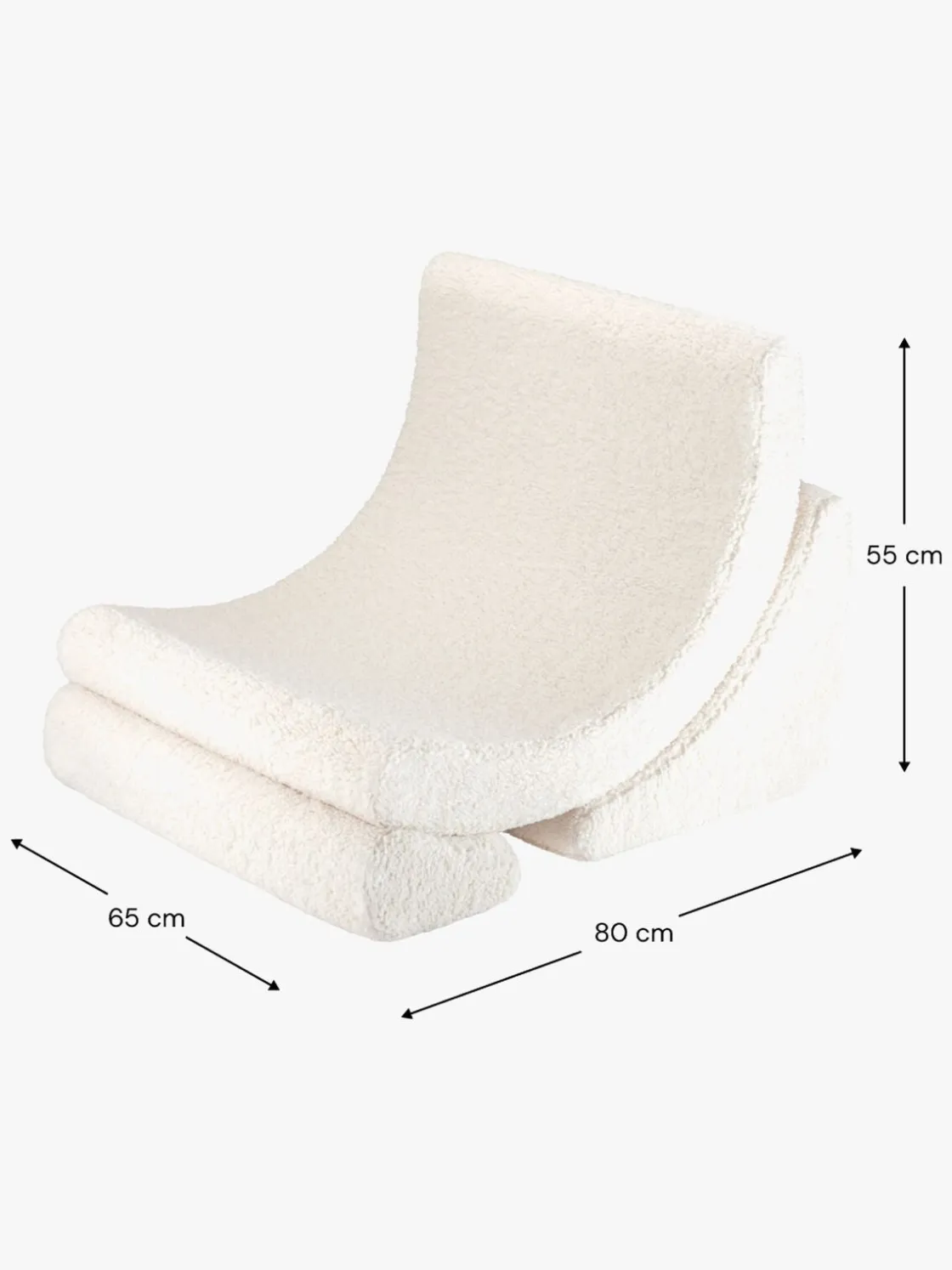 Børnemøbler|Wigiwama Måne Lænestol, Cream White