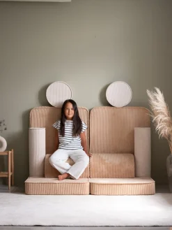 Børn Wigiwama Børnemøbler-Play Bygbar Sofa 272x156 cm, Brown Sugar