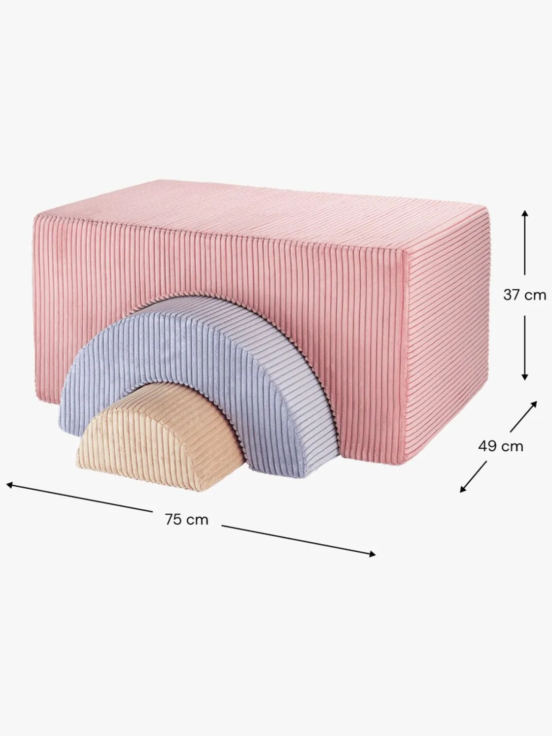 Børnemøbler|Wigiwama Rainbow Legesæt, Pink Mousse