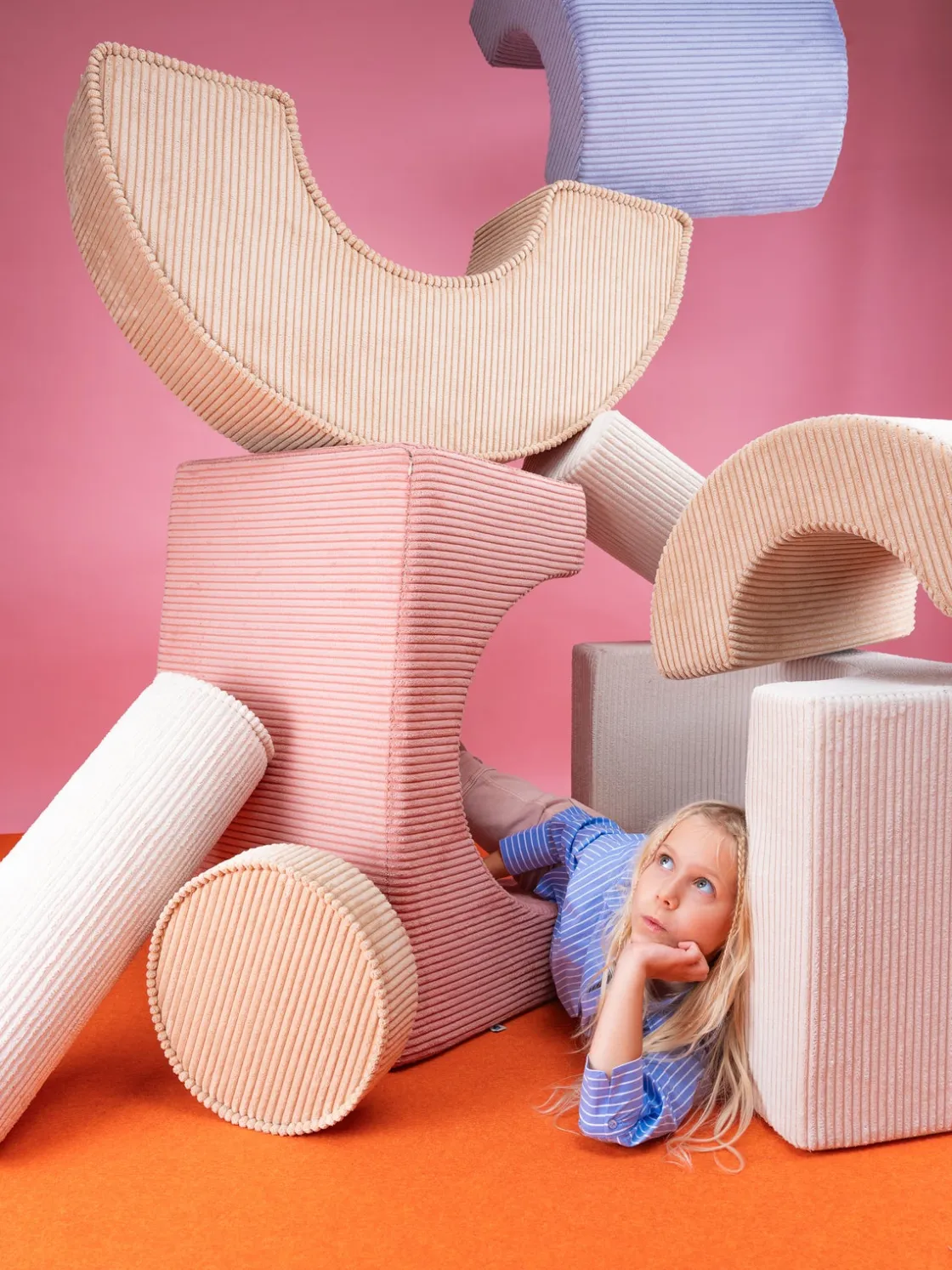 Børnemøbler|Wigiwama Rainbow Legesæt, Pink Mousse