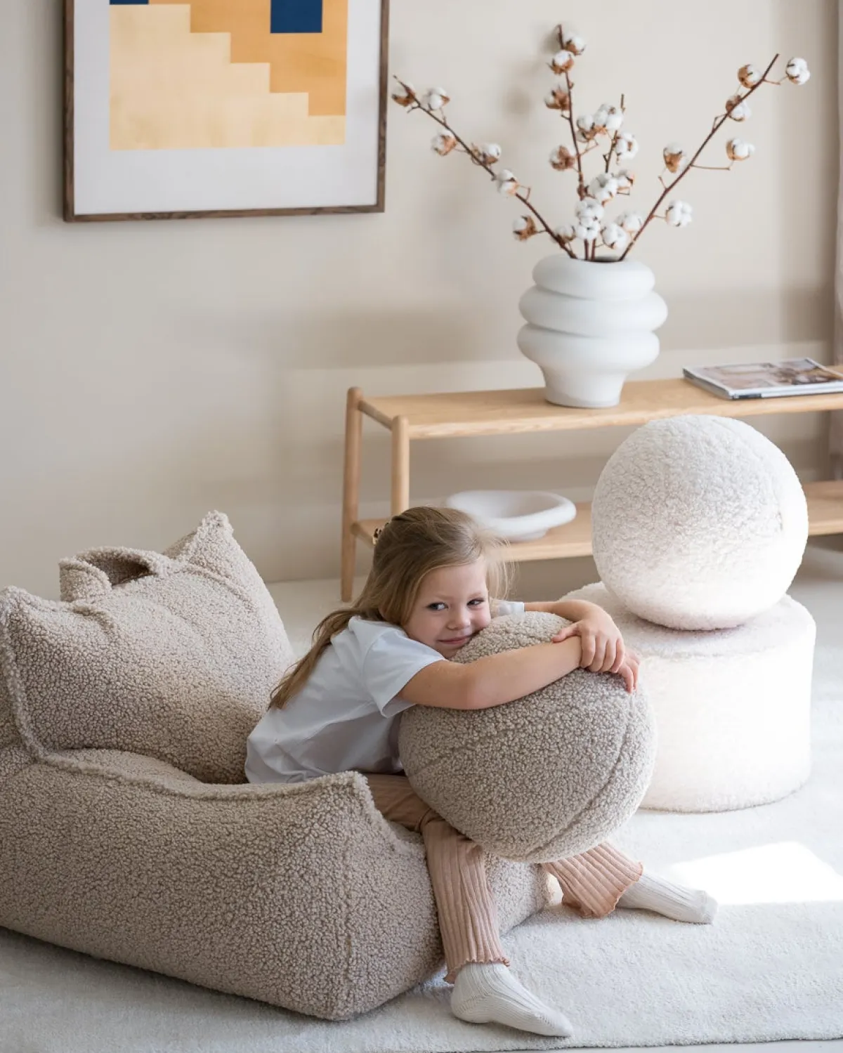 Børnemøbler|Wigiwama Sækkestol, Biscuit