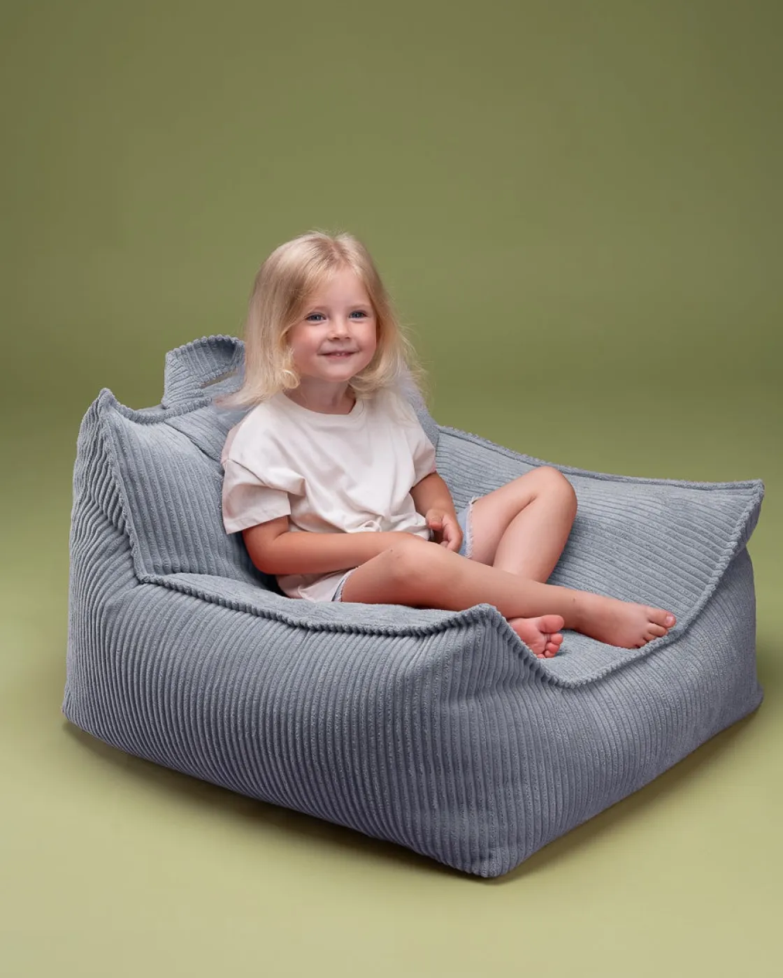 Børnemøbler|Wigiwama Sækkestol, Blueberry Blue