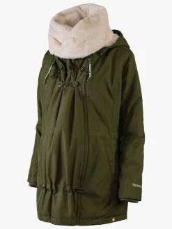 Wombat Tøj Til Mor-Graviditetsjakke, Grøn/Beige