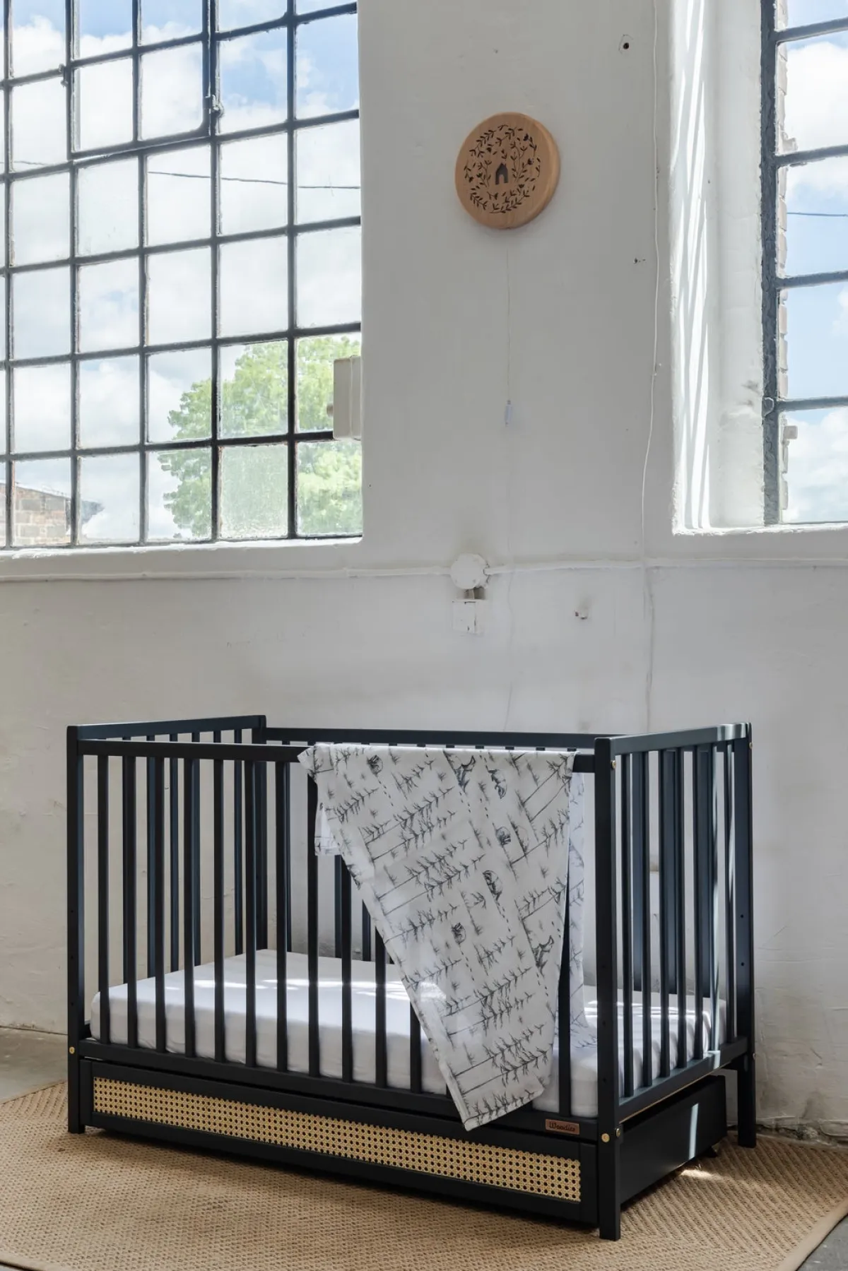 Børnesenge & Tilbehør|Woodies Boho Tremmeseng, Antracitgrå