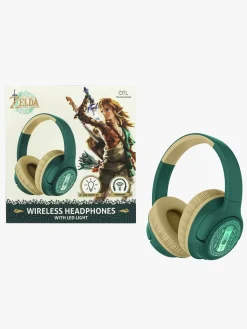Elektronik & Media|OTLTechnologies Zelda Høretelefoner Trådløse med LED Sharing AUX Grøn
