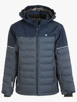 Børn ZigZag Vintertøj-Nomo Melange Skijakke, Midnight Navy